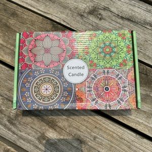 Colorful Mandela cardboard box- empty candle box! Perfect condition!